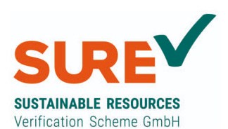 Logo certyfikatu SURE, Sustainable Resources Verification Scheme